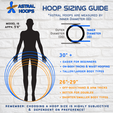 5 8 11 16 3 4 Sky Blue Polypro Day Hula Hoops Astral Hoops