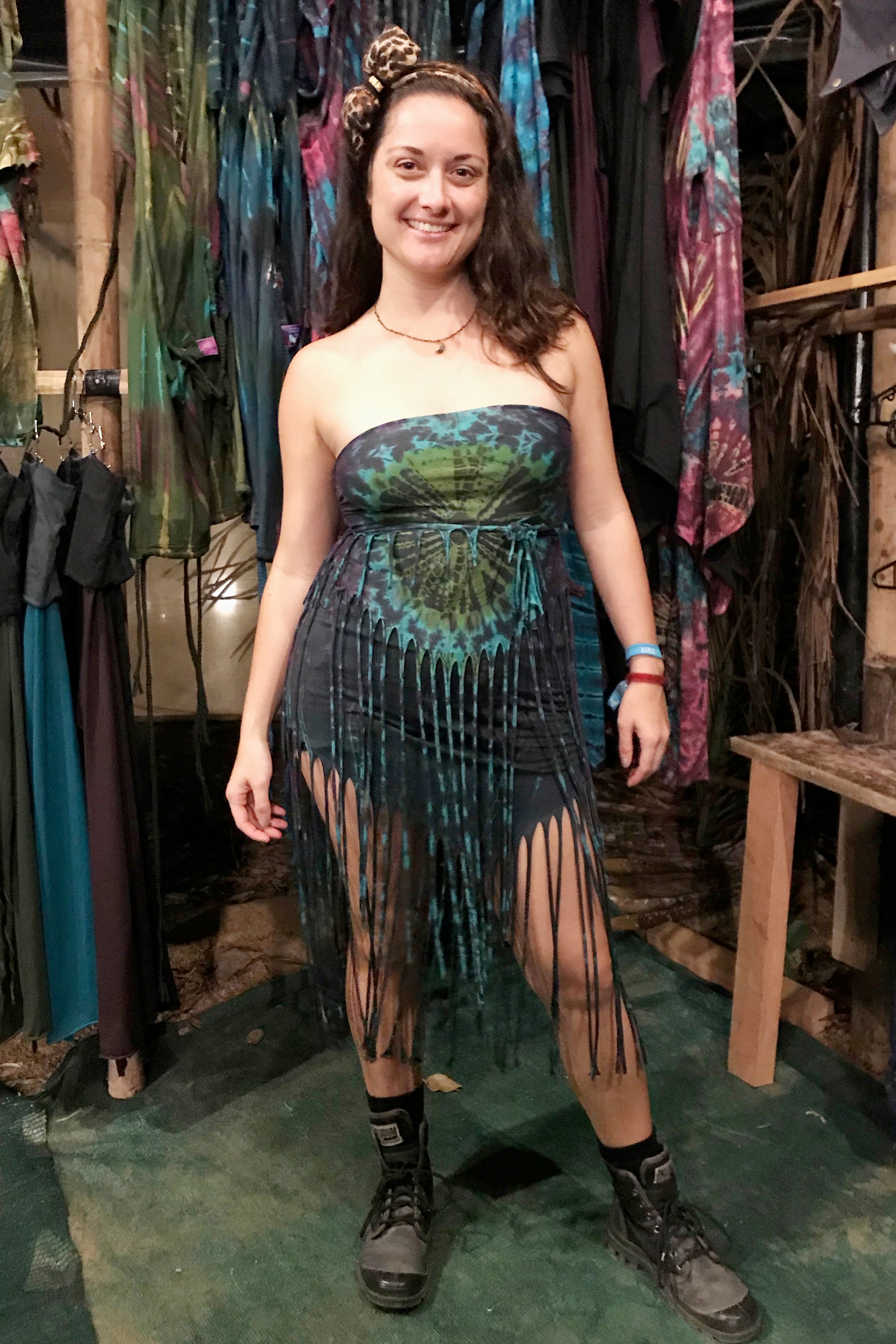 ゆ*ぴ様 Belt Fringe Tweed Mermaid Skirt Tie Dyed Fringe Skirt [WSO-311B] – Astral Hoops